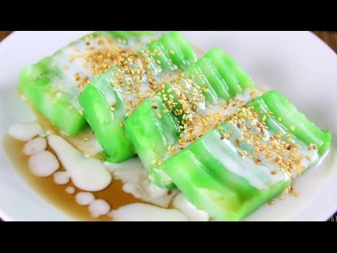 Pandan Rice Cake - Banh Duc La Dua (Recipe)