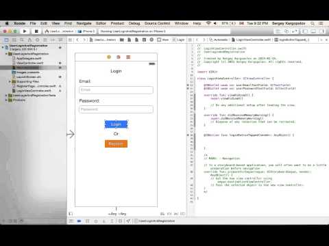 User login and Register/Sign up example using Swift on iOS. Video #2 - UCbA2jT41CAlZF_V1V-iSaCQ