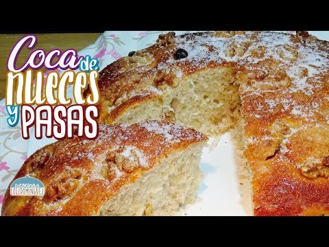 Coca de nueces y pasas o pan dulce de nueces y pasas - Receta tradicional Valenciana  - Tutorial - UC5ONfXPjWgqElh0NZaRJ1tg