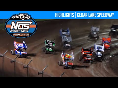World of Outlaws NOS Energy Drink Sprint Cars | Cedar Lake Speedway | June 29, 2024 | HIGHLIGHTS - dirt track racing video image