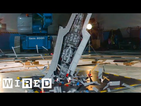 Giant Star Wars LEGO Super Star Destroyer Shattered at 1000 fps | Battle Damage - UCftwRNsjfRo08xYE31tkiyw