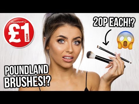 TESTING POUNDLAND MAKEUP BRUSHES! FULL FACE USING £1 BRUSHES! REVIEW AND TUTORIAL - UCeOYFSJpQT27y3V6faZNC2g