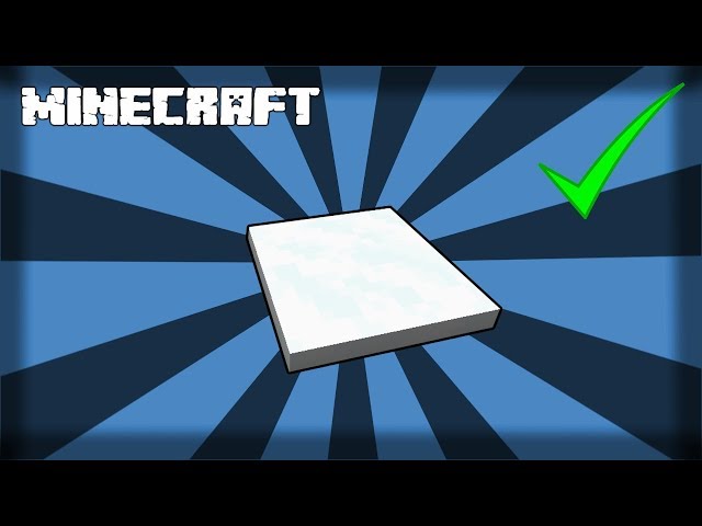 How to Make and Use a Snow Layer in Minecraft