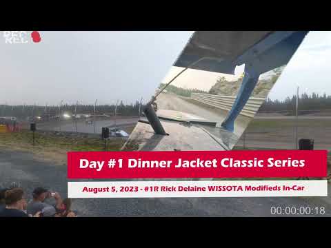 Dinner Jacket Classic Series Day #1 - WISSOTA Modifieds - #1R Rick Delaine In-Car Feature Race - dirt track racing video image