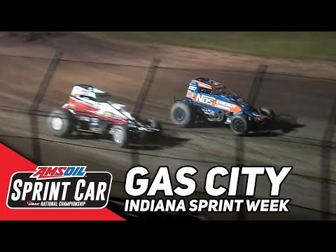 One Of The Closest Finishes In USAC History | 2023 Indiana Sprint Week at Gas City I-69 Speedway - dirt track racing video image