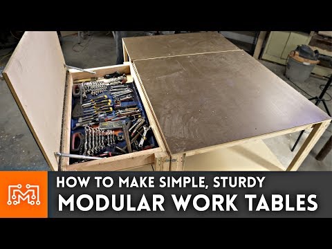 Simple Modular Work Tables (WITH MAGNETS!) // Woodworking How To - UC6x7GwJxuoABSosgVXDYtTw