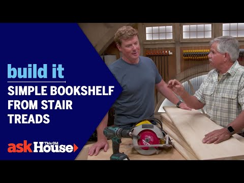 Simple Bookshelf from Stair Treads | Build It | Ask This Old House - UCUtWNBWbFL9We-cdXkiAuJA