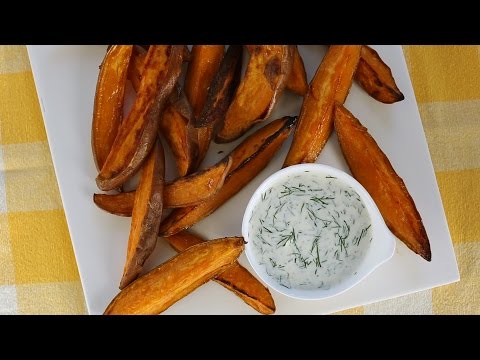 Roasted Sweet Potato Wedges with Buttermilk Dip- Everyday Food with Sarah Carey - UCl0kP-Cfe-GGic7Ilnk-u_Q