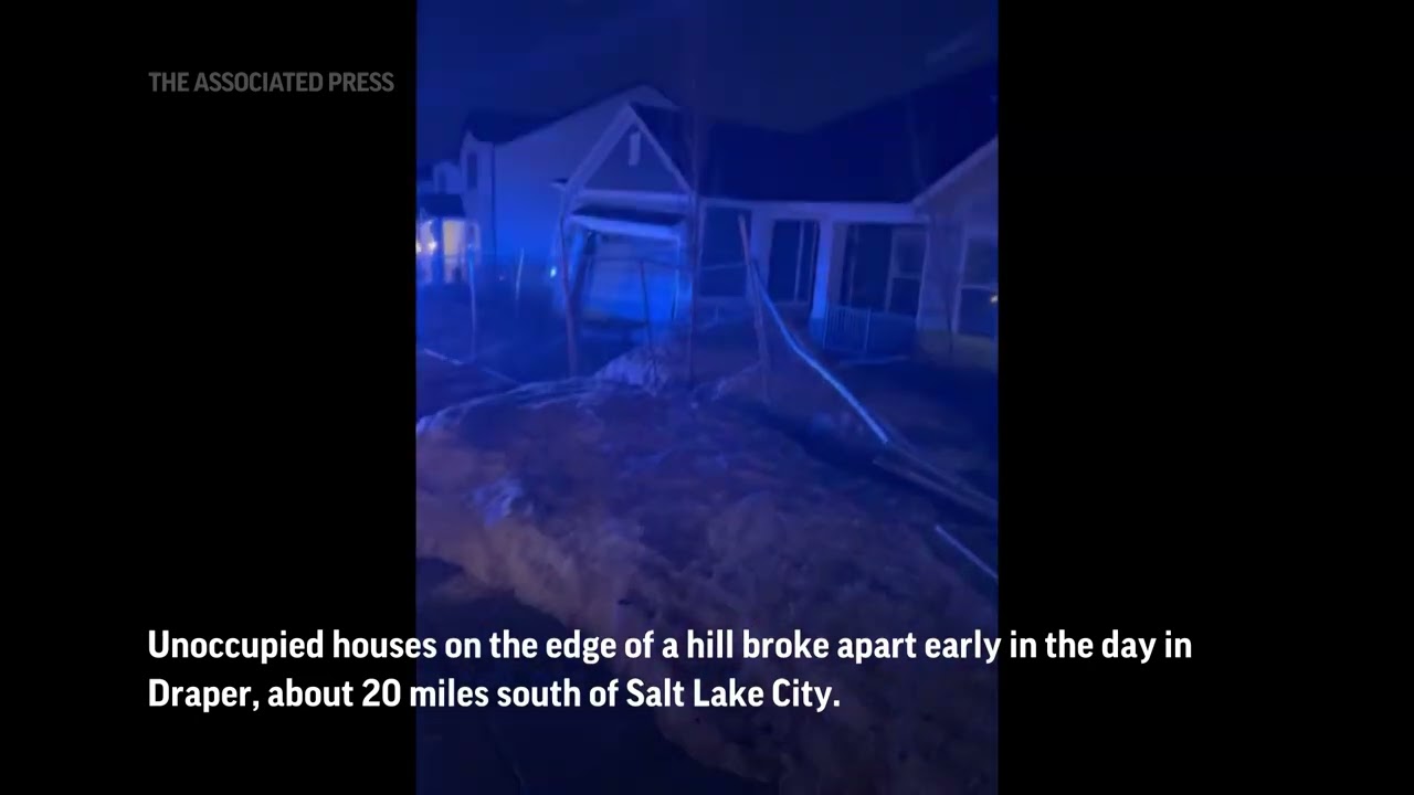 Homes slide off hill in Utah, prompting evacuations