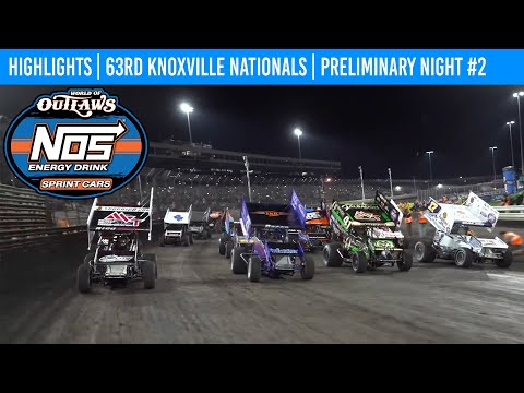 World of Outlaws NOS Energy Drink Sprint Cars | Knoxville Raceway | August 8, 2024 | HIGHLIGHTS - dirt track racing video image