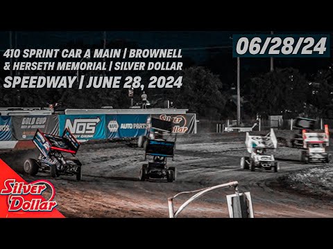 410 Sprint Car A Main | Brownell &amp; Herseth Memorial | Silver Dollar Speedway | June 28, 2024 - dirt track racing video image