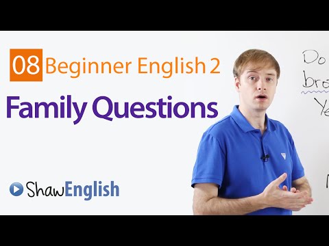 Asking Family Questions in English