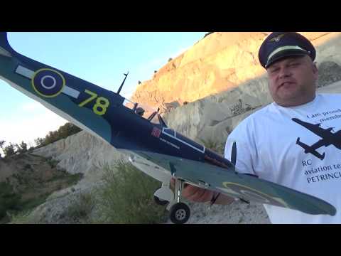 Durafly Supermarine Seafire MkIIB 1100mm PNF Pacific Scheme Maiden flight in Quarry - UC3RiLWyCkZnZs-190h_ovyA