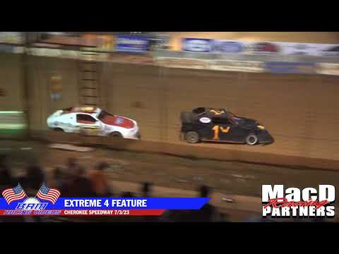 Extreme 4 Feature - Cherokee Speedway 7/3/23 - dirt track racing video image
