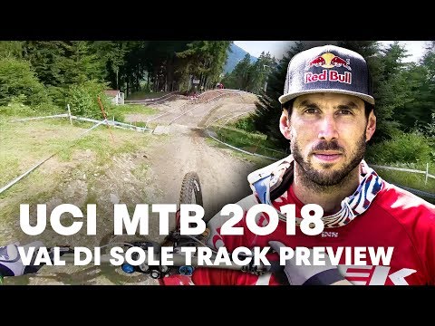 Gee Atherton takes you down the MTB Downhill track at Val di Sole. | UCI MTB 2018 - UCXqlds5f7B2OOs9vQuevl4A