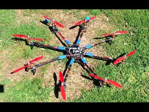 Turnigy Talon Octocopter 830 Flight in strong winds. 10 x 4.5 Props - UCIJy-7eGNUaUZkByZF9w0ww