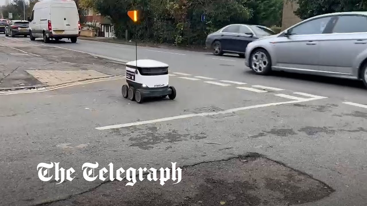 Delivery robots zip around the streets of Cambridge