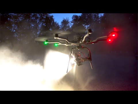 High Power Spotlight in Drone Gimbal - 2X2 Array by Stratus LEDs - UCq2rNse2XX4Rjzmldv9GqrQ
