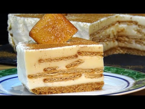 Tarta de leche merengada con galletas de canela, fácil y sin horno - Recetas de cocina - UC5ONfXPjWgqElh0NZaRJ1tg