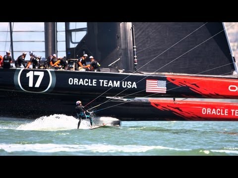 Kiteboarder vs. Catamaran: Kai Lenny Races Oracle Team USA - UCblfuW_4rakIf2h6aqANefA