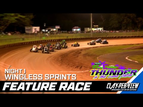 Wingless Sprints | Thunder in the Cane Fields (Night 1) - Cairns - 1st Aug 2025 | Clay-Per-View - dirt track racing video image