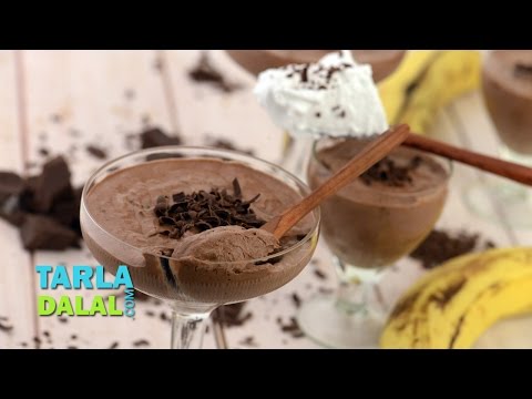 Chocolate Banana Mousse by Tarla Dalal