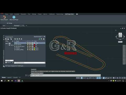 AutoCAD - Rampa en mina subterránea