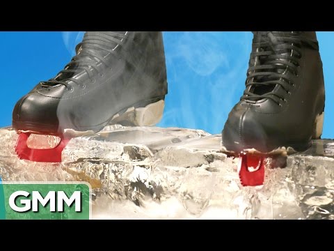 1500 Degree Hot Ice Skates vs. Ice Block - UC4PooiX37Pld1T8J5SYT-SQ