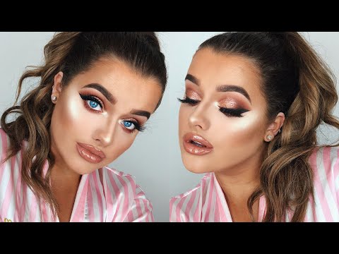 BRONZE/ROSE GOLD GLITTER NEW YEARS EVE MAKE UP TUTORIAL! | Rachel Leary - UC-Um2u0Agv8Q-OhjO6FZk1g