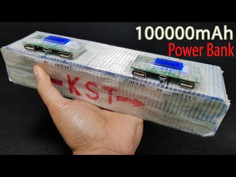 How to Make a 100000 mAh Power Bank from Old 26650 Battery - UCFwdmgEXDNlEX8AzDYWXQEg