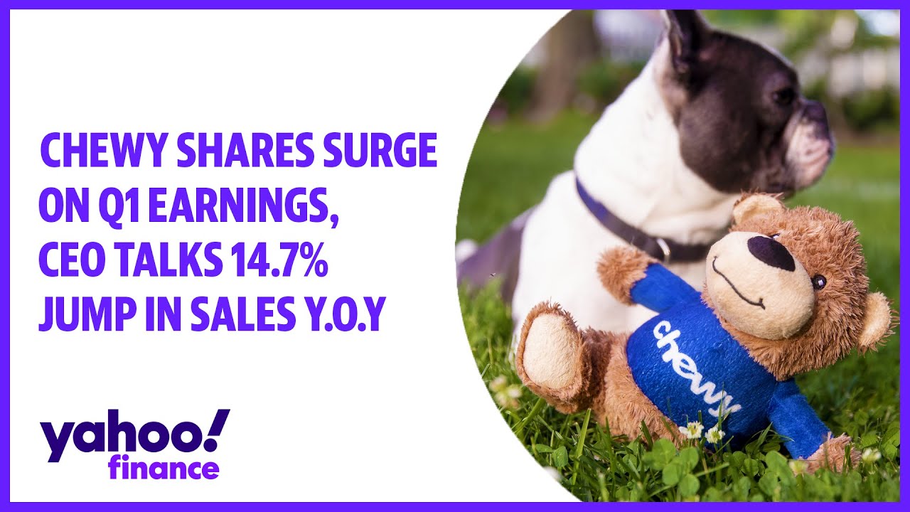 Chewy shares surge on Q1 earnings, CEO talks 14.7% jump in sales YOY