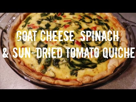 GOAT CHEESE, SPINACH, & SUN-DRIED TOMATO QUICHE