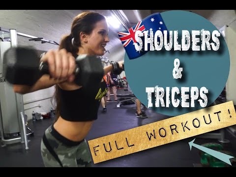 FULL SHOULDER & TRICEP WORKOUT// Strong and Toned Arms! // 2016 Arnold Australia Mini-Series - UC-07j8SBVA5mHbiNWe2-jcw