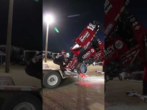 WE CRASHED WITH NOWHERE TO GO - dirt track racing video image