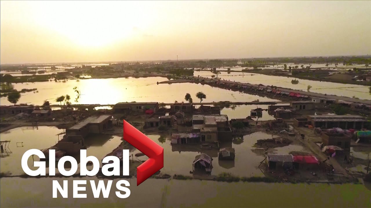 Pakistan floods: Drone footage shows “epochal” damage from torrential rains