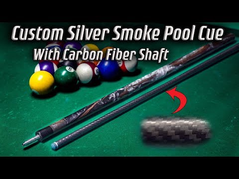 Making A Silver Smoke Custom Pool Cue With Carbon Fiber Shaft (4k) - UCYrfSQd5BEopntbBajQUQhw