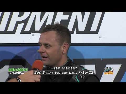 Knoxville Raceway 360 Victory Lane / July 16, 2022 - dirt track racing video image