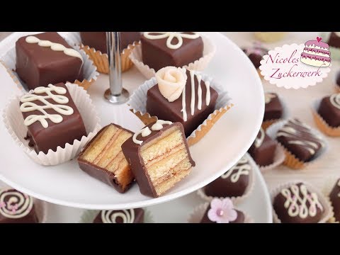 Petit Fours backen I leckere Mini-Baumkuchen-Törtchen I Anleitung von Nicoles Zuckerwerk - UCR_whDjEGeehS5WXveD6xJA