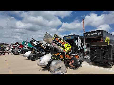 Take a pit walk before Night 1 of the Joker's Jackpot at Eldora Speedway - dirt track racing video image