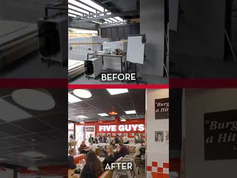 FIVE GUYS Melbourne, Australia | Restaurant Design | Before and After Showcase