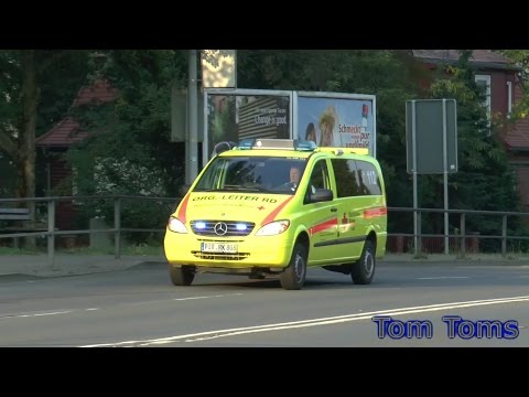 Doppel-RTW + NEF JUH Heidenau + ELW OrgL-RD DRK Pirna + 2x PKW VuFo TU Dresden