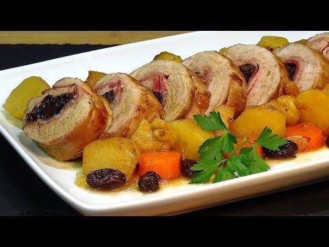 Solomillo de cerdo relleno de bacón y ciruelas ¡¡Riquísimo y muy fácil!! - Recetas de cocina - UC5ONfXPjWgqElh0NZaRJ1tg