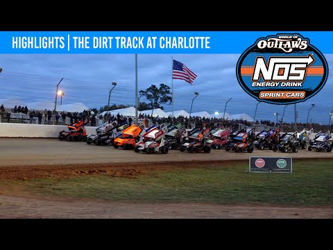 World of Outlaws NOS Energy Drink Sprint Cars Dirt Track at Charlotte, November 6, 2021 | HIGHLIGHTS - dirt track racing video image