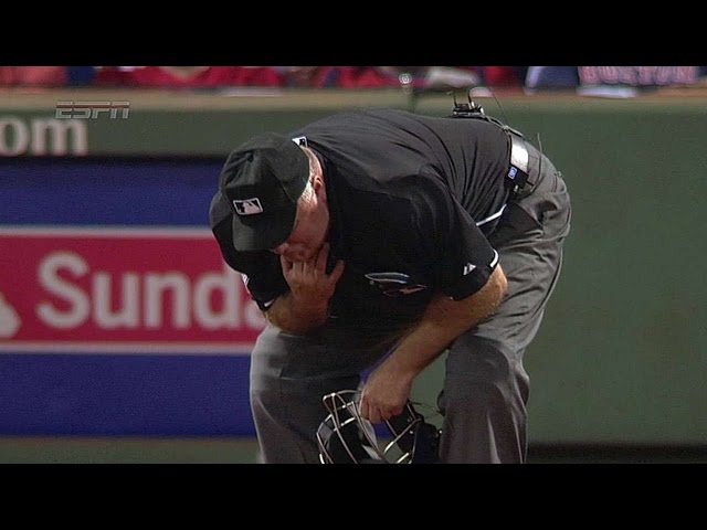 Baseball Umpire Vomits During Game