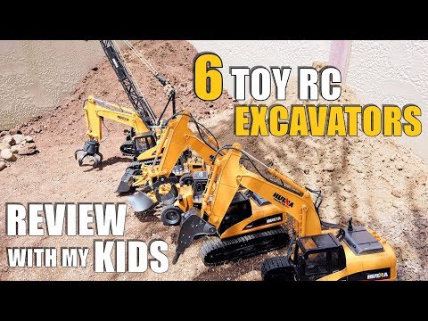 6 Huina RC Excavators Review - Unboxing and Test at New RC Work Site ⛏ - UCVQWy-DTLpRqnuA17WZkjRQ