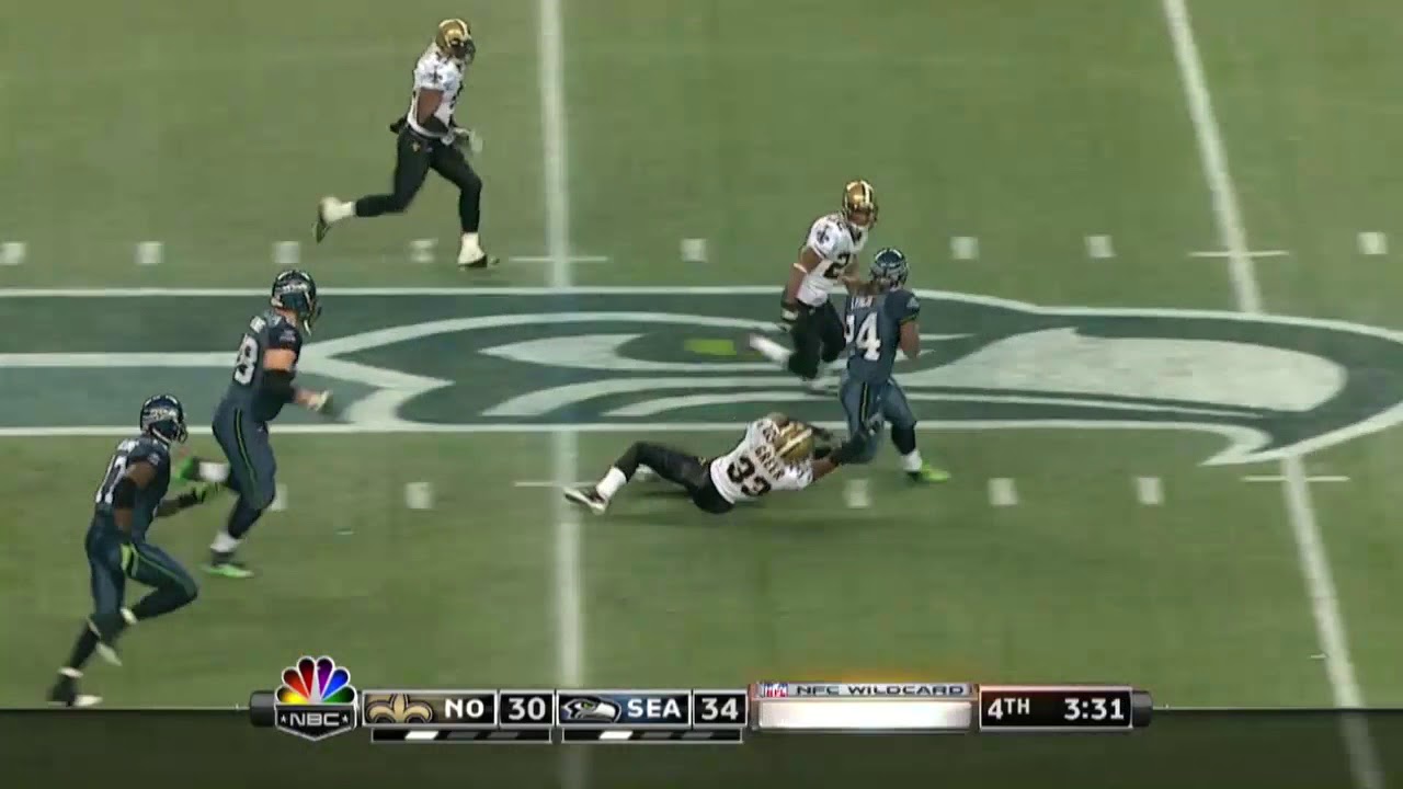 Marshawn Lynch beast mode run vs Saints video clip