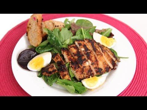 Grilled Chicken Caesar Salad Recipe - Laura Vitale - Laura in the Kitchen Episode 577 - UCNbngWUqL2eqRw12yAwcICg