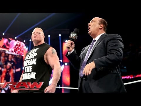 Paul Heyman and Brock Lesnar address the end of The Streak: Raw, April 7, 2014 - UCJ5v_MCY6GNUBTO8-D3XoAg