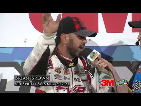 Knoxville Raceway 410 Victory Lane // Brian Brown // July , 2023 - dirt track racing video image