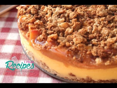 Peach Cobbler Cheesecake - Make & Bake Cheesecake - I Heart Recipes